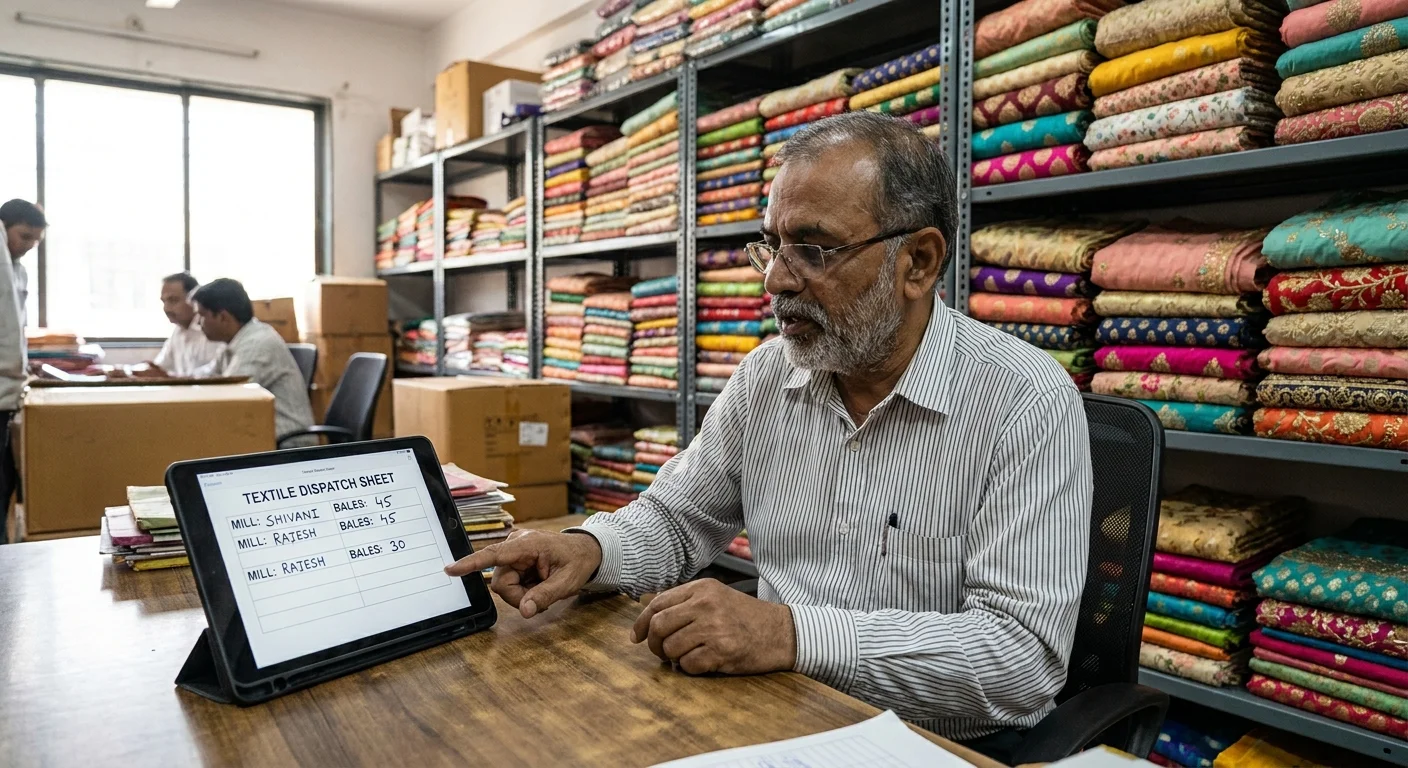 How Textile Agents Automate Daily Dispatch Sheets Across Mills — illustration